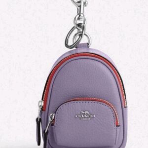 Coach Mini Court Backpack Bag Charm In Leather CC315